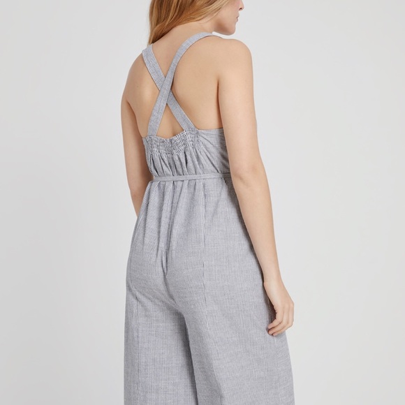 Frank & Oak Good Cotton Button-Up Striped Jumpsuit - Picture 5 of 7